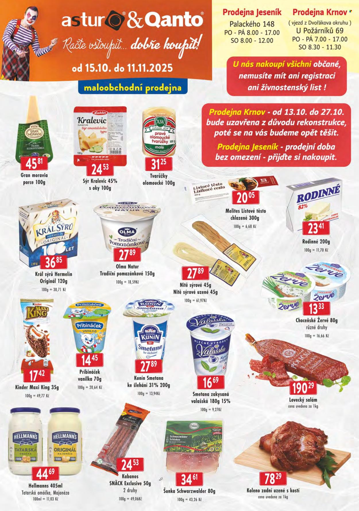 Leták Astur & Qanto velkoobchod - 15.10.2025 - 11.11.2025. Strana 1