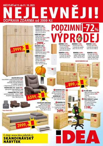 Leták IDEA nábytek - 15.10.2025 - 31.10.2025.