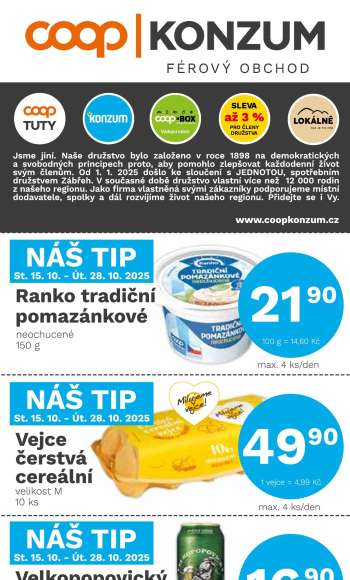 Leták Konzum - 15.10.2025 - 28.10.2025.