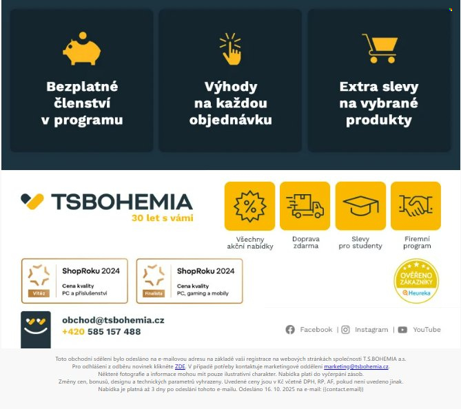 Leták T.S. BOHEMIA - 16.10.2025 - 18.10.2025. Strana 7
