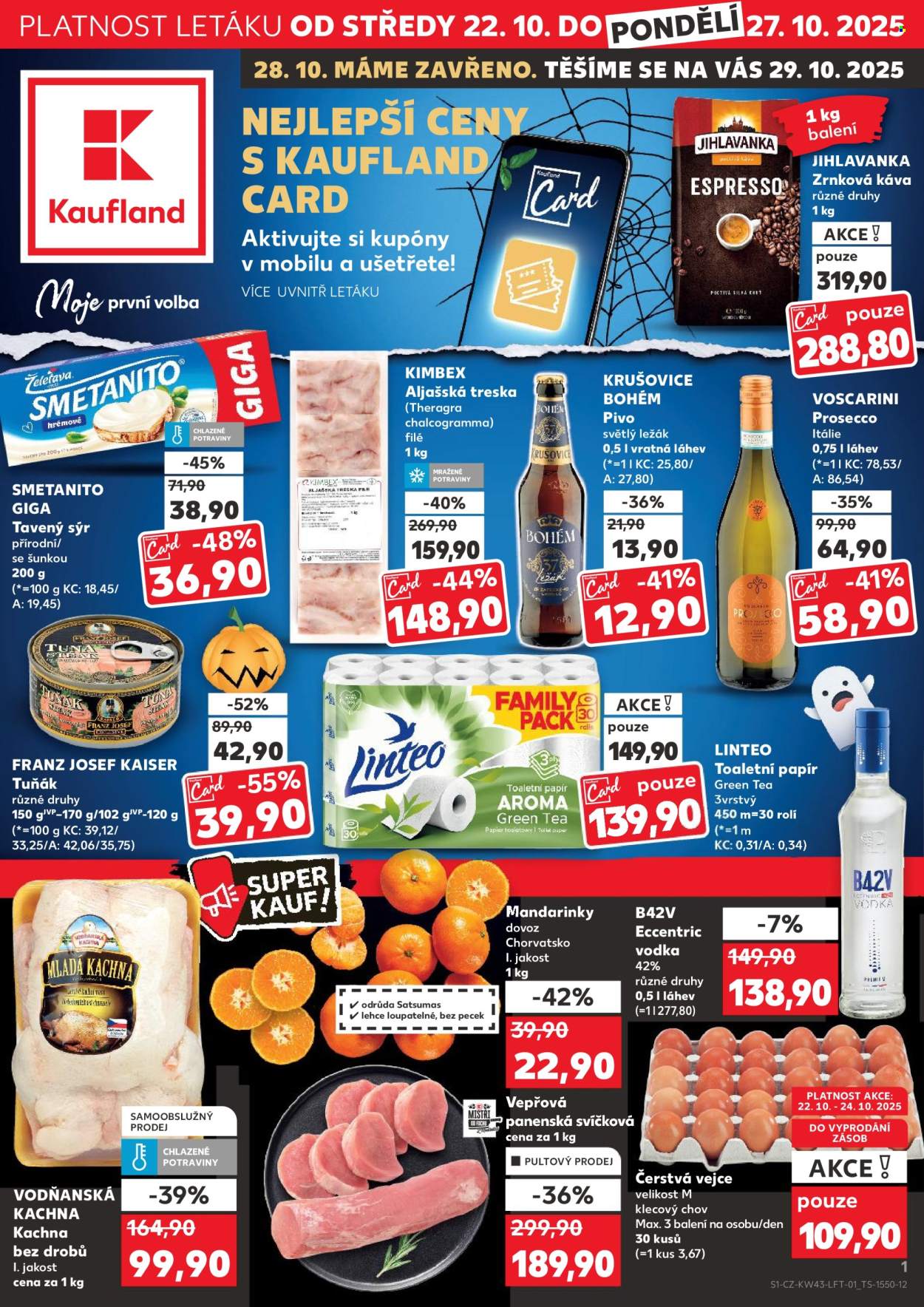 Leták Kaufland - 22.10.2025 - 27.10.2025. Strana 1