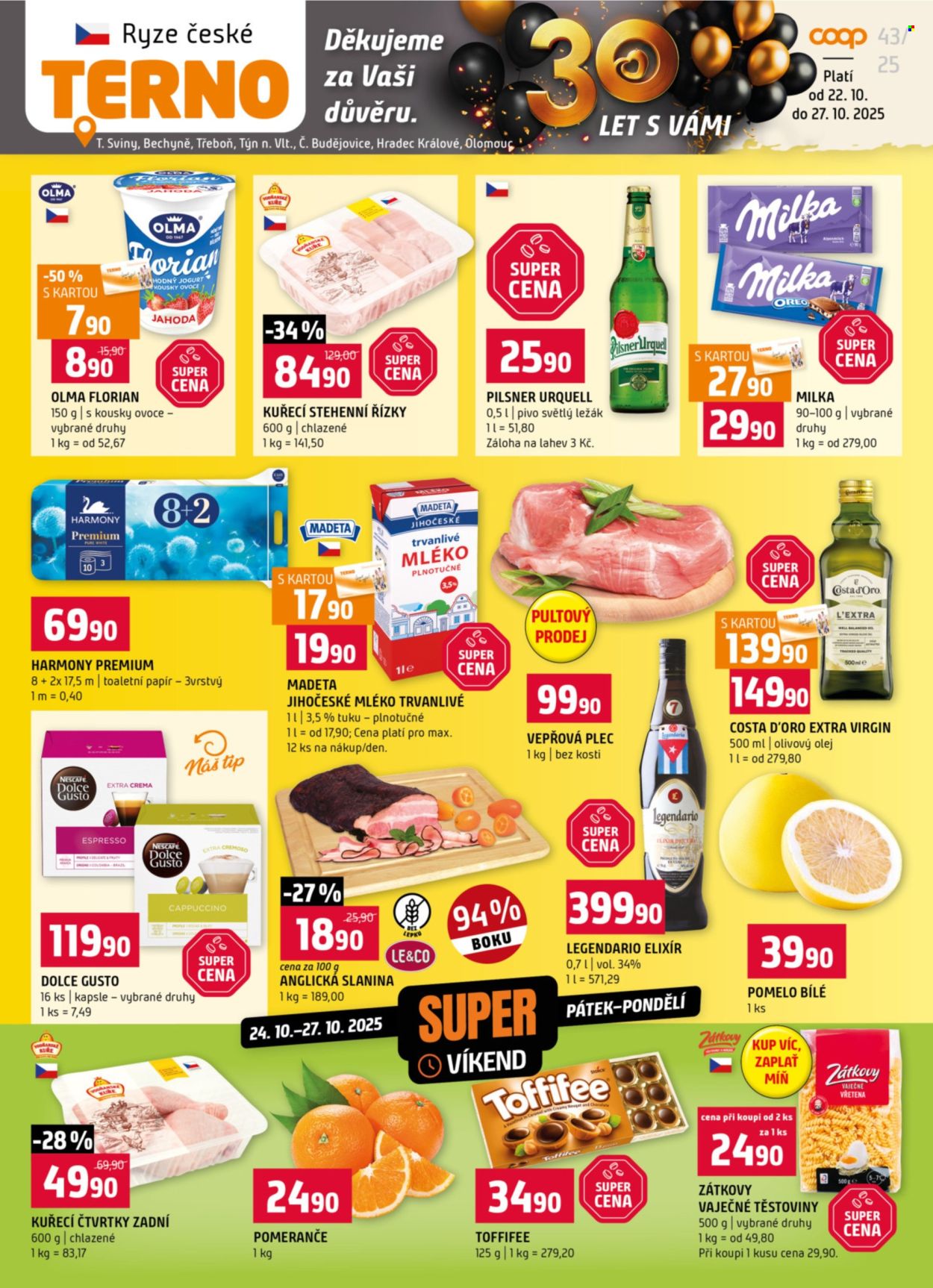 Leták coop TERNO - 22.10.2025 - 27.10.2025. Strana 1