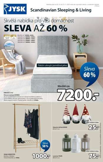 Leták JYSK - 20.10.2025 - 23.11.2025.