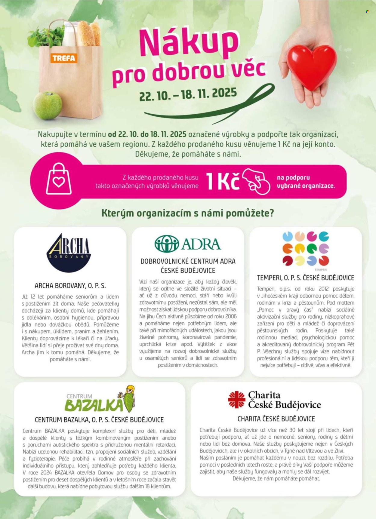 Leták TREFA coop - 22.10.2025 - 18.11.2025. Strana 1