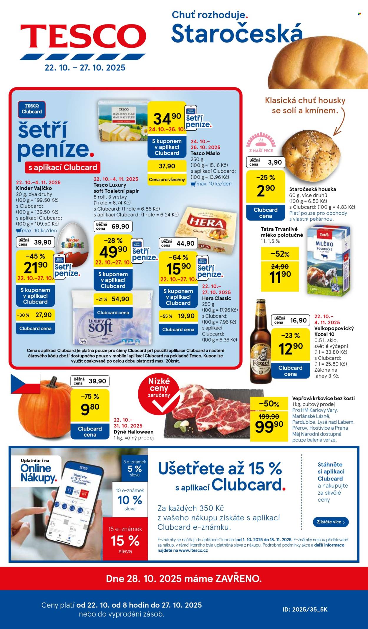 Leták TESCO - 22.10.2025 - 27.10.2025. Strana 1