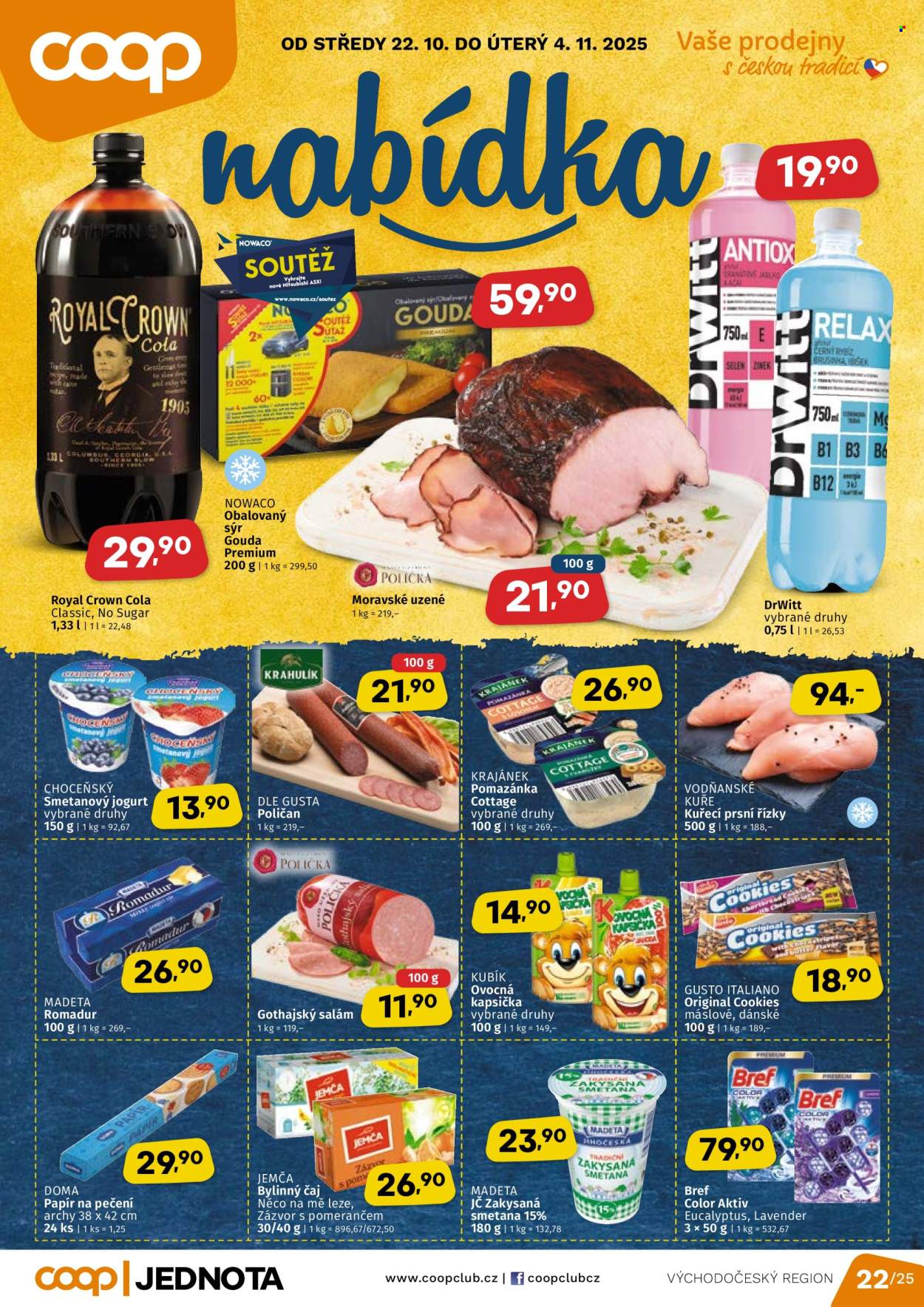 Leták coop JEDNOTA - 22.10.2025 - 4.11.2025. Strana 1