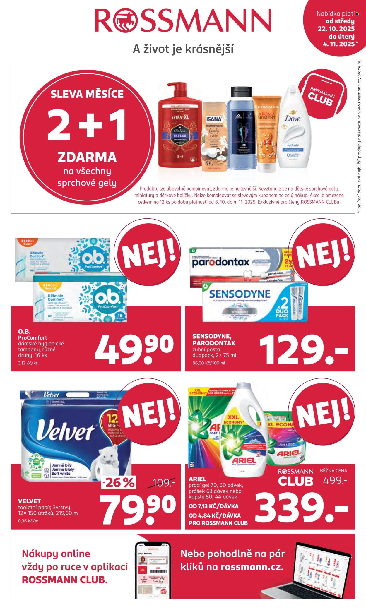 Leták ROSSMANN - 22.10.2025 - 4.11.2025. Strana 1