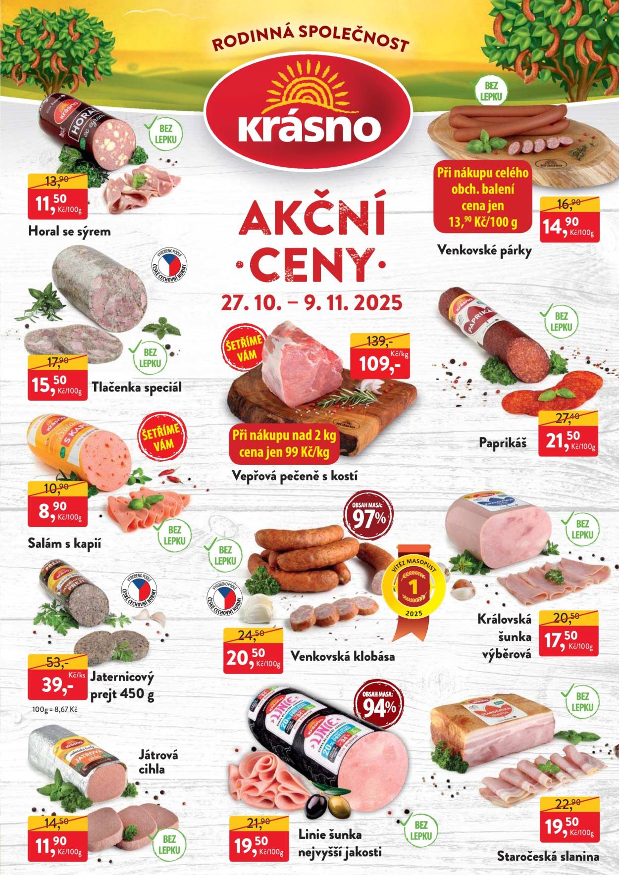 Leták MP Krásno - 27.10.2025 - 9.11.2025. Strana 1
