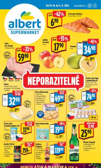 Leták Albert Supermarket - 29.10.2025 - 4.11.2025.