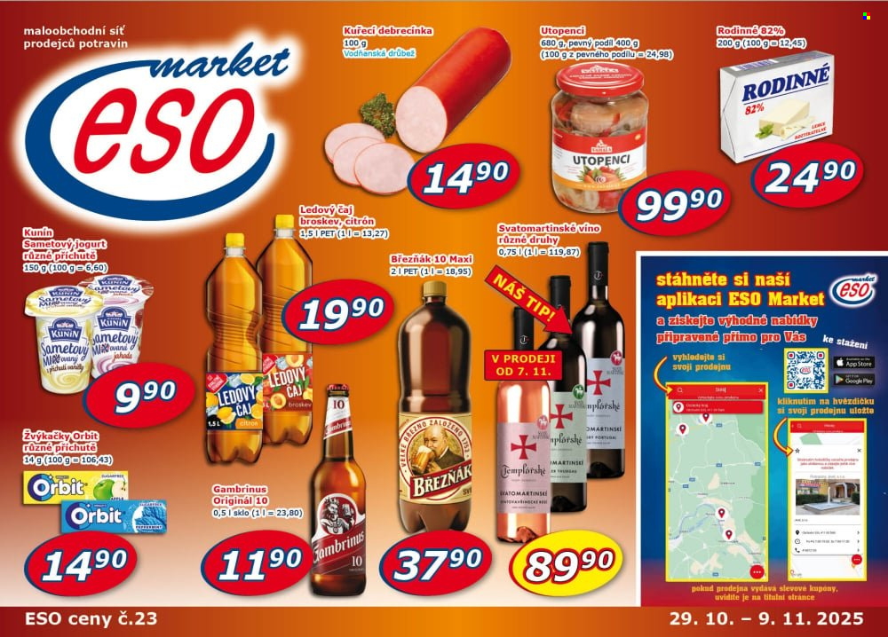 Leták ESO MARKET - 29.10.2025 - 9.11.2025. Strana 1
