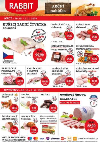 Leták RABBIT řeznictví - 29.10.2025 - 2.11.2025.