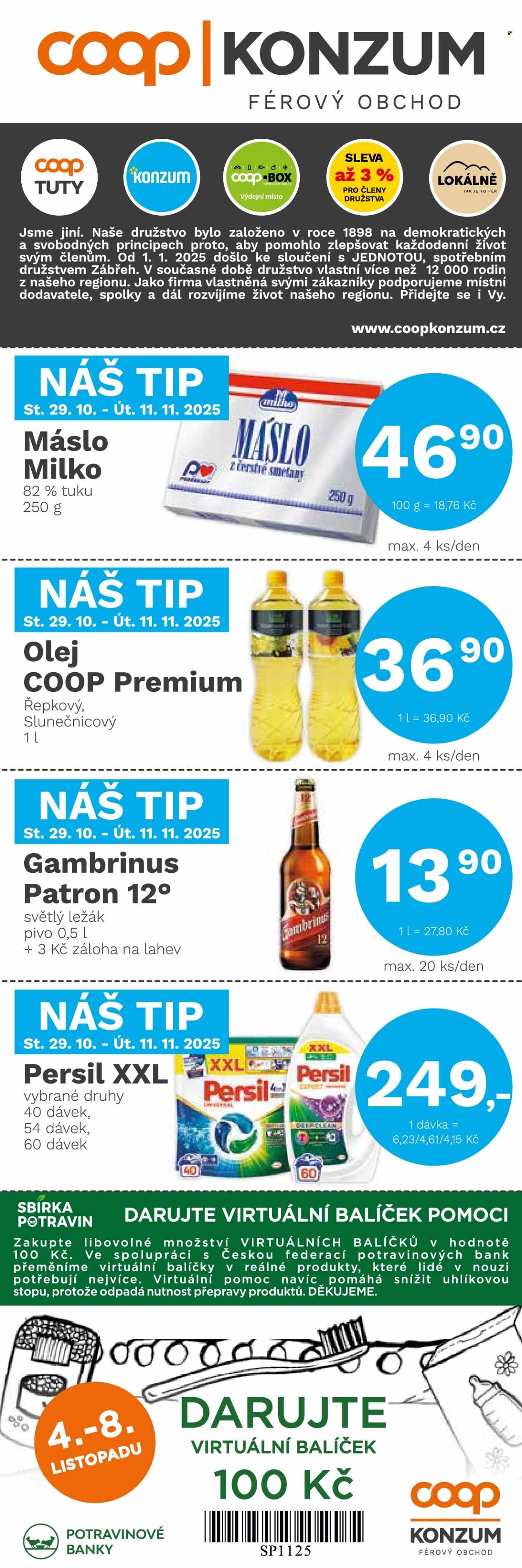 Leták Konzum - 29.10.2025 - 11.11.2025. Strana 1