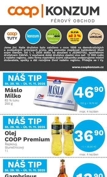 Leták Konzum - 29.10.2025 - 11.11.2025.