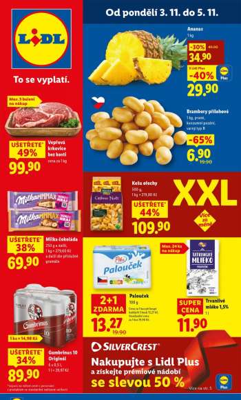 Leták Lidl - 3.11.2025 - 5.11.2025.
