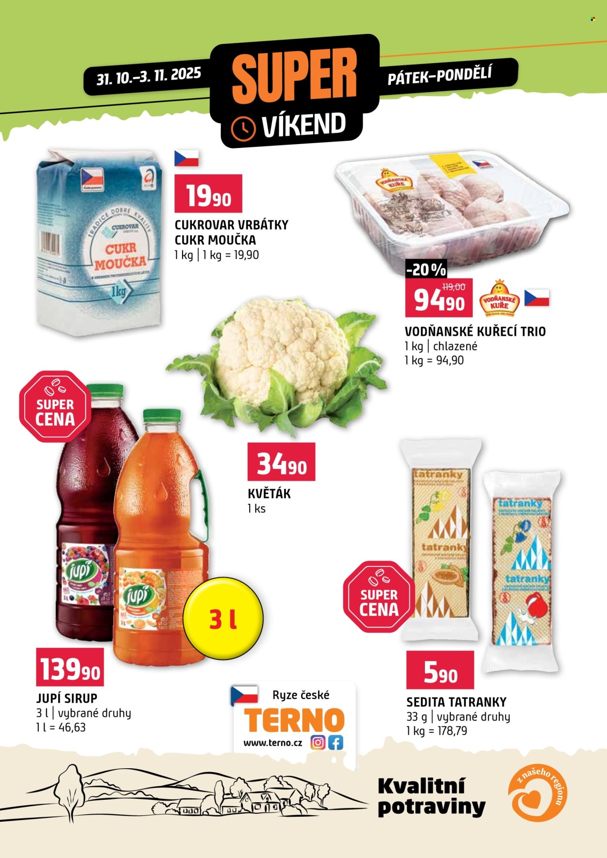Leták coop TERNO - 31.10.2025 - 3.11.2025. Strana 1