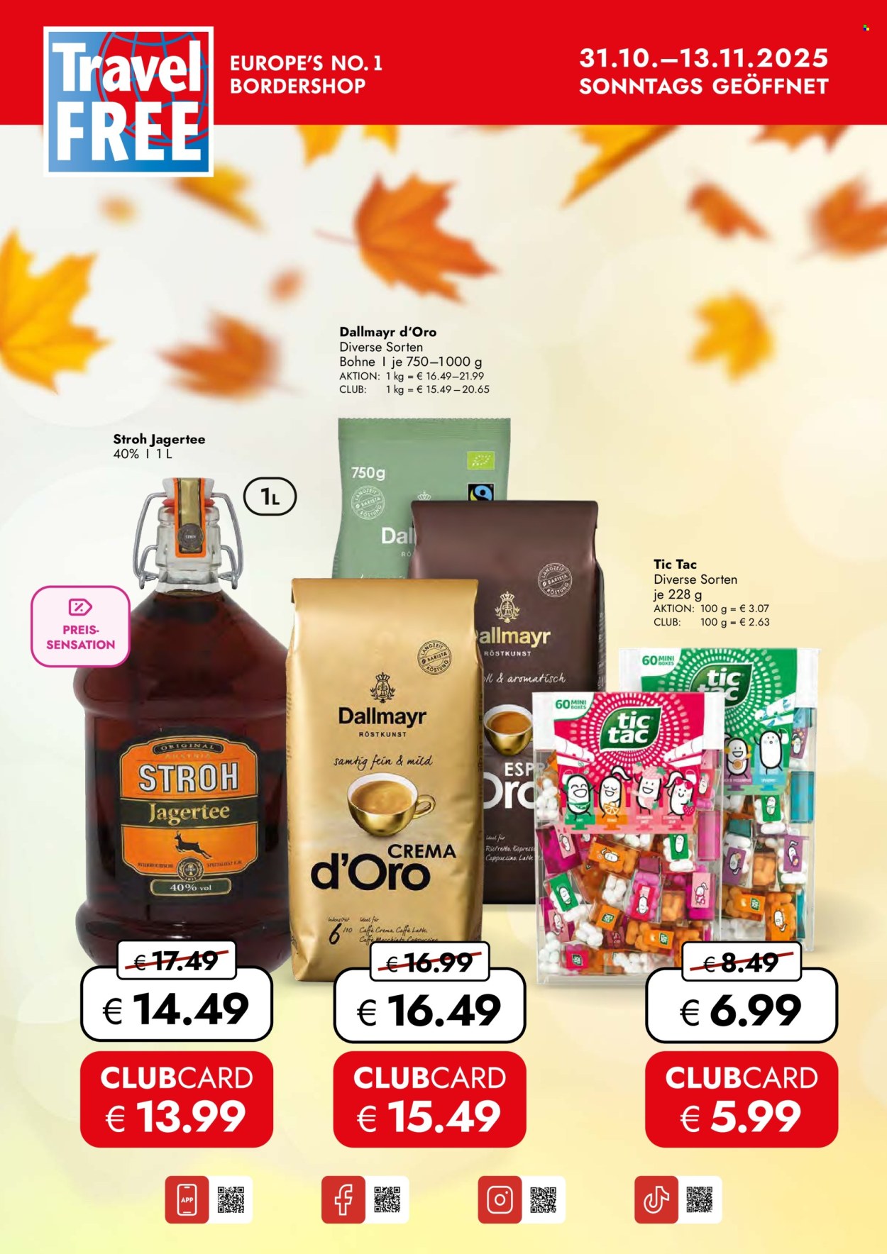 Leták Travel FREE - 31.10.2025 - 13.11.2025. Strana 1