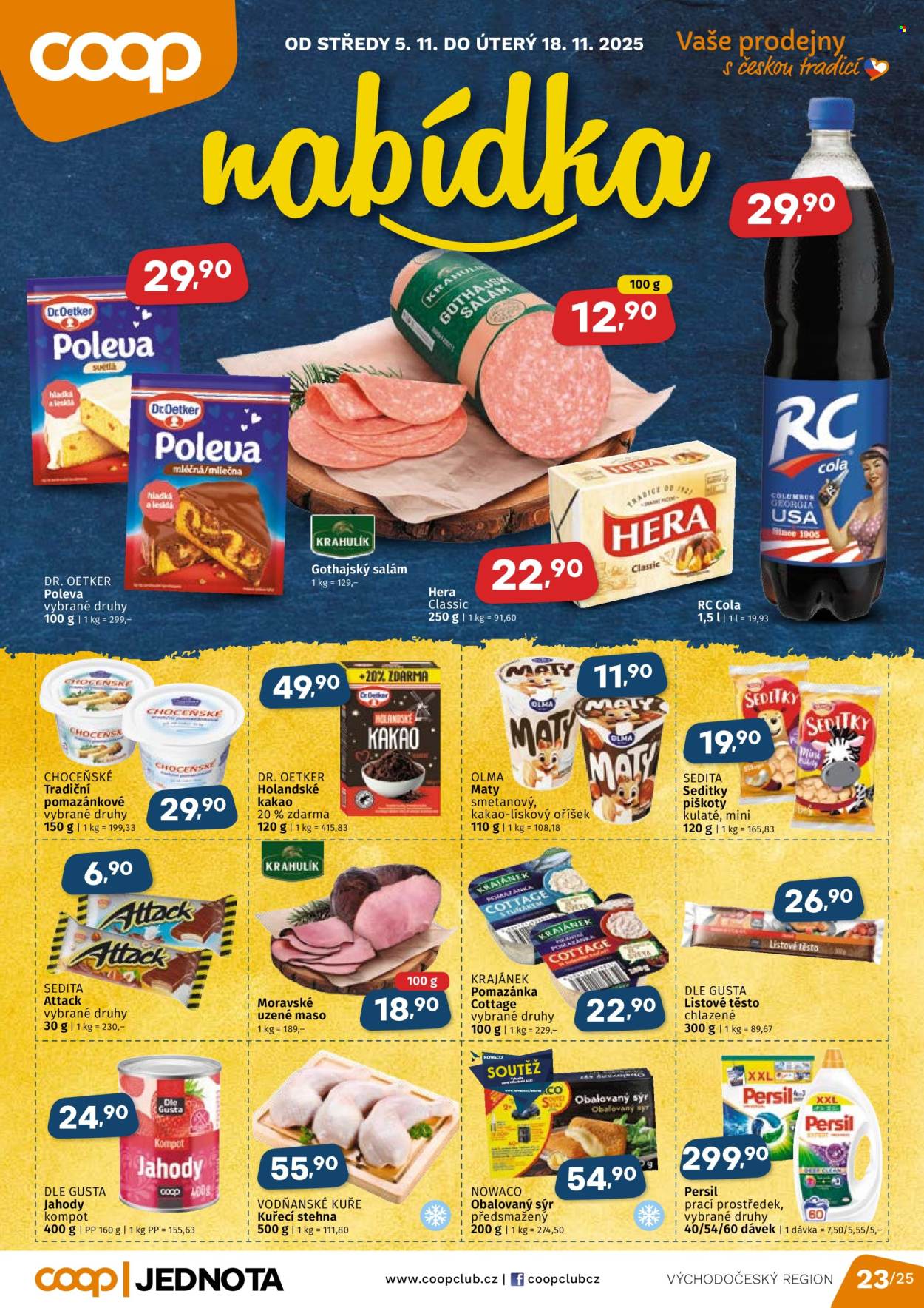 Leták coop JEDNOTA - 5.11.2025 - 18.11.2025. Strana 1