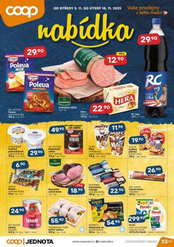 Leták coop JEDNOTA - 5.11.2025 - 18.11.2025.