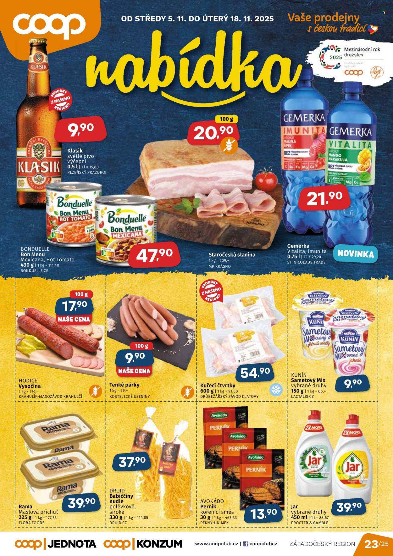 Leták coop JEDNOTA - 5.11.2025 - 18.11.2025. Strana 1