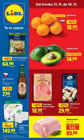 Leták Lidl - 13.11.2025 - 16.11.2025.