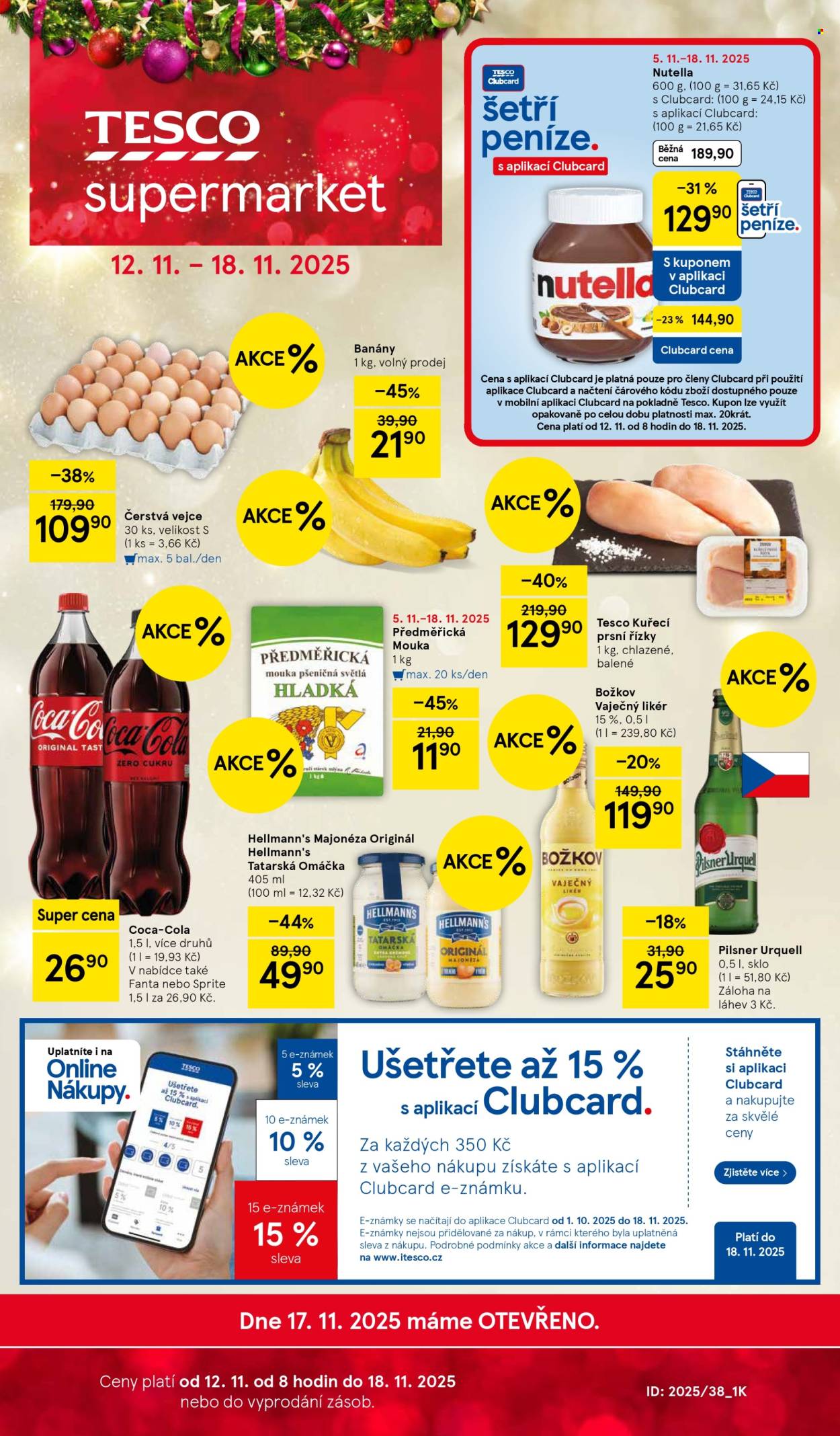 Leták TESCO supermarket - 12.11.2025 - 18.11.2025. Strana 1