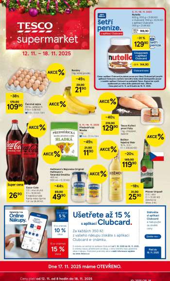 Leták TESCO supermarket - 12.11.2025 - 18.11.2025.