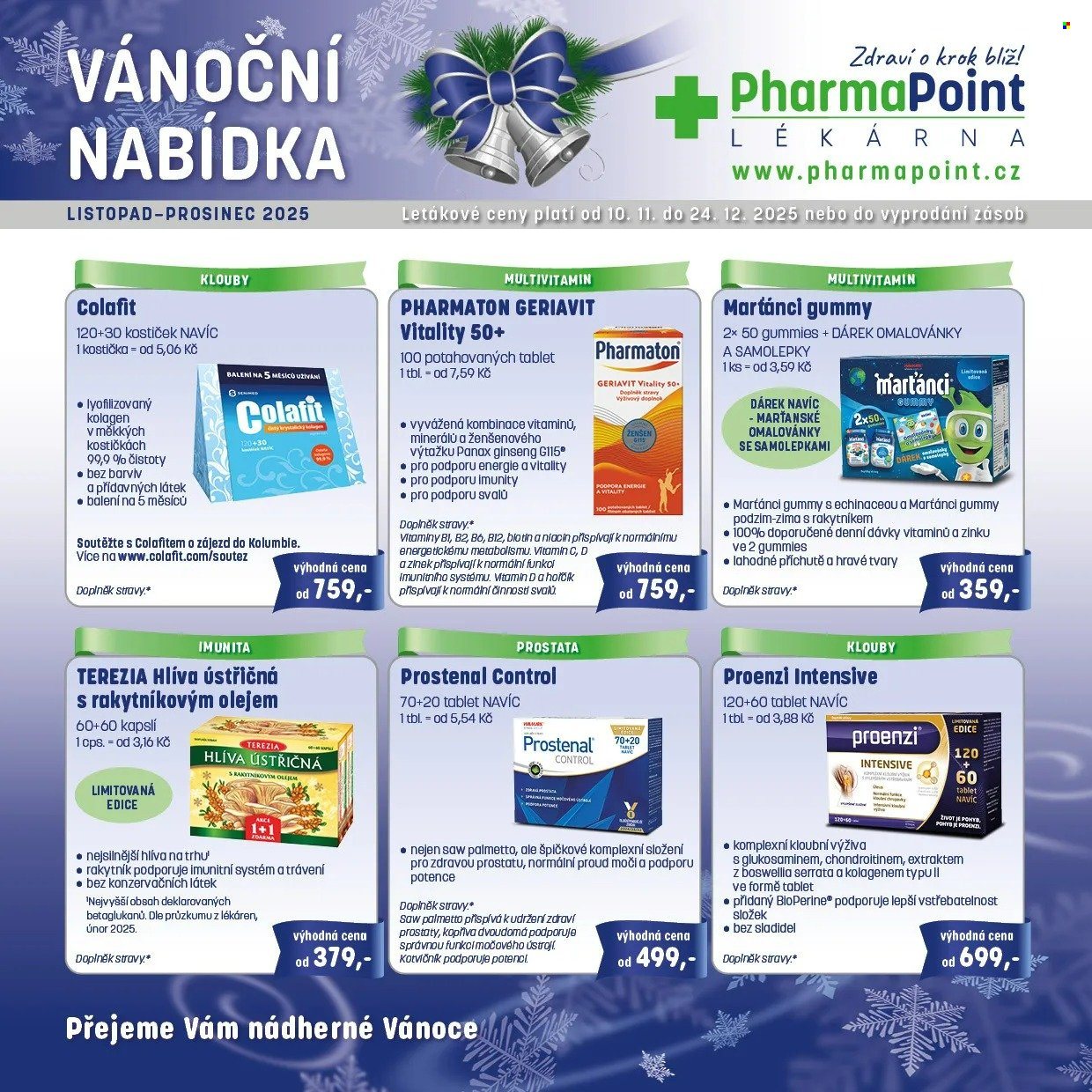 Leták PharmaPoint - 10.11.2025 - 24.12.2025. Strana 1