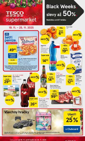 Leták TESCO supermarket - 19.11.2025 - 25.11.2025.