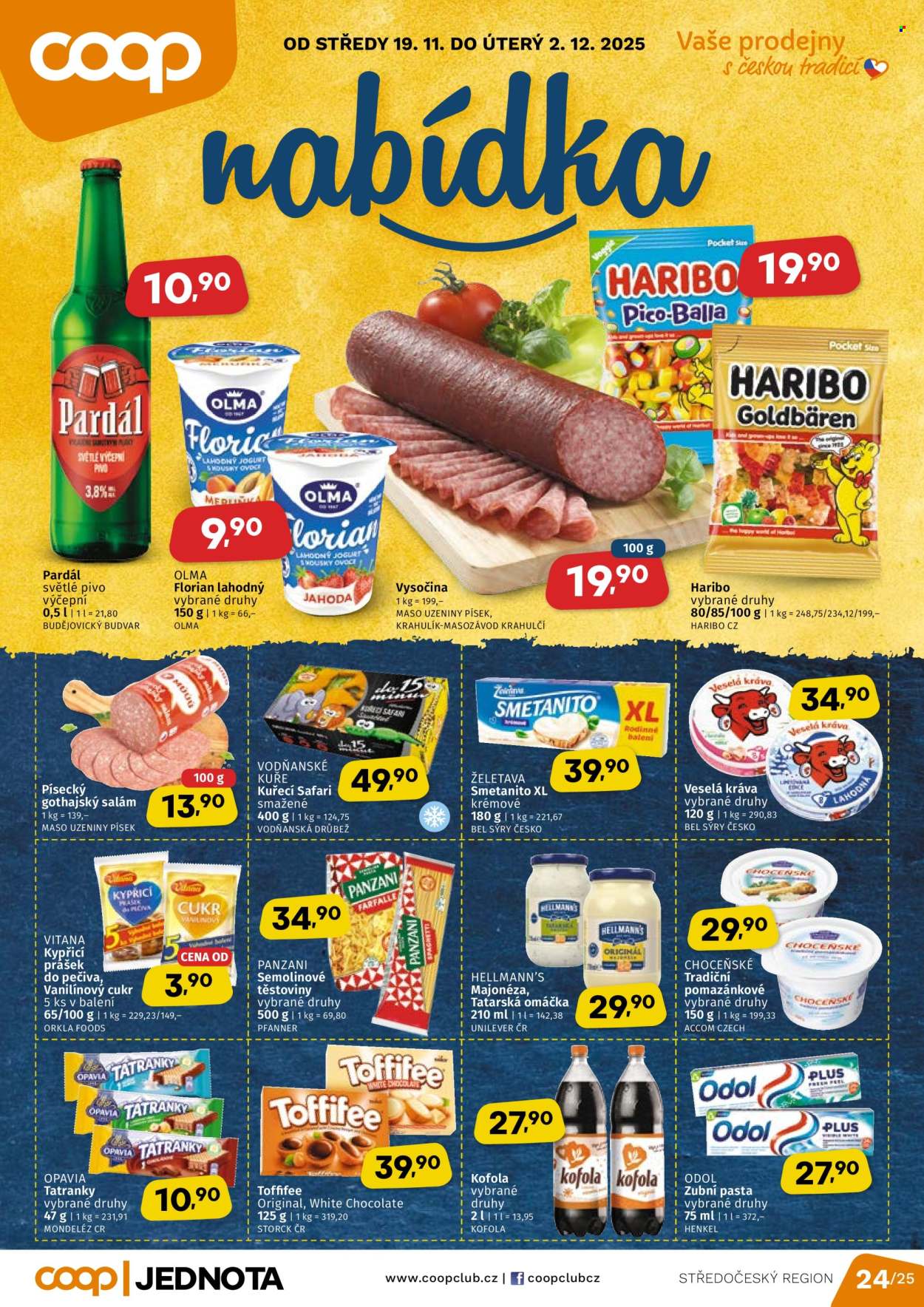 Leták coop JEDNOTA - 19.11.2025 - 2.12.2025. Strana 1