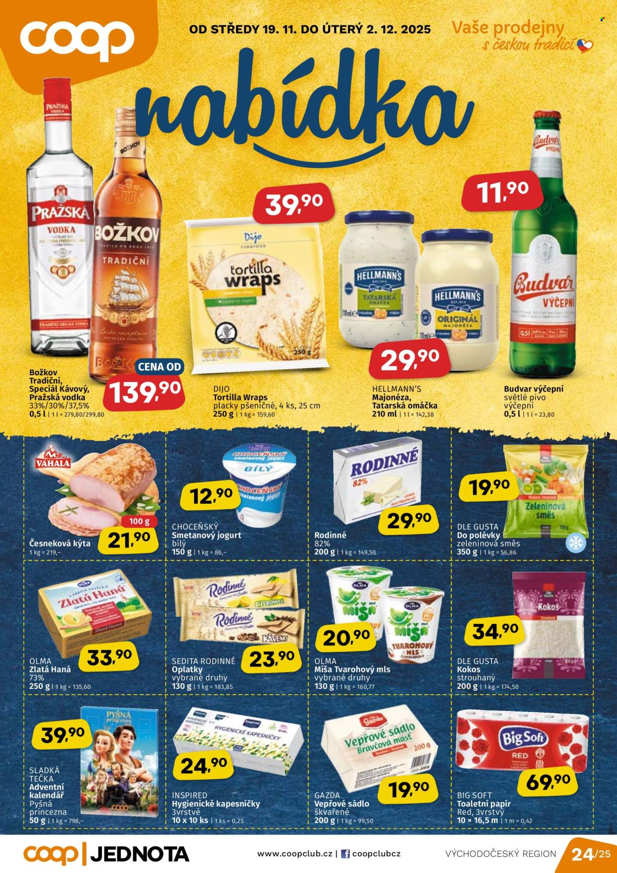 Leták coop JEDNOTA - 19.11.2025 - 2.12.2025. Strana 1
