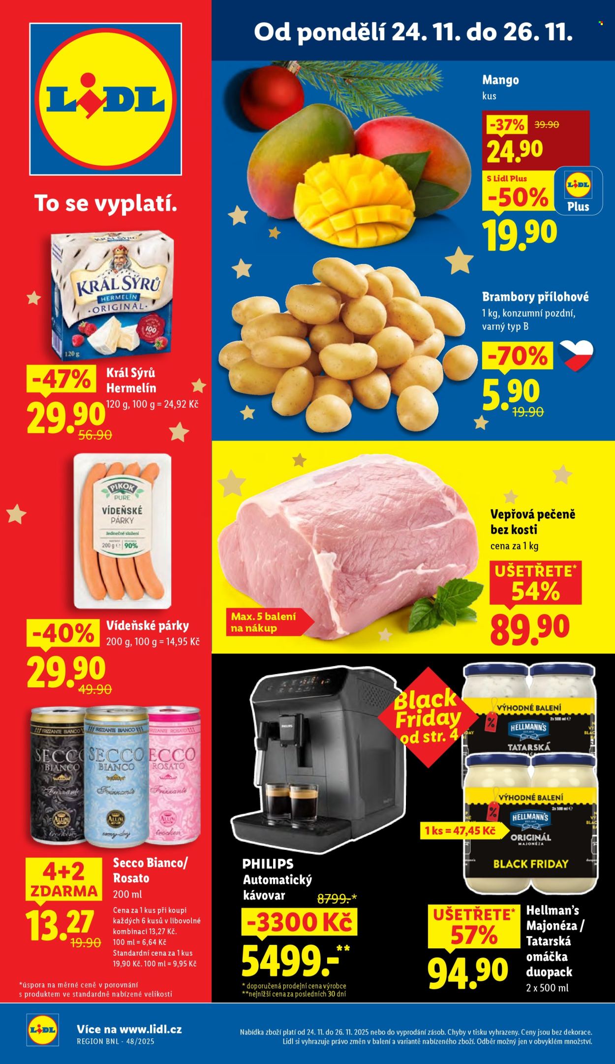 Leták Lidl - 24.11.2025 - 26.11.2025. Strana 1