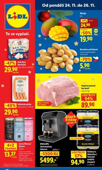 Leták Lidl - 24.11.2025 - 26.11.2025.
