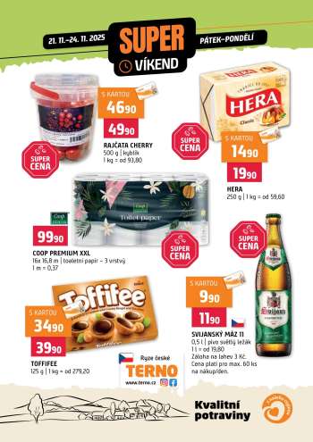 Leták coop TERNO - 21.11.2025 - 24.11.2025.