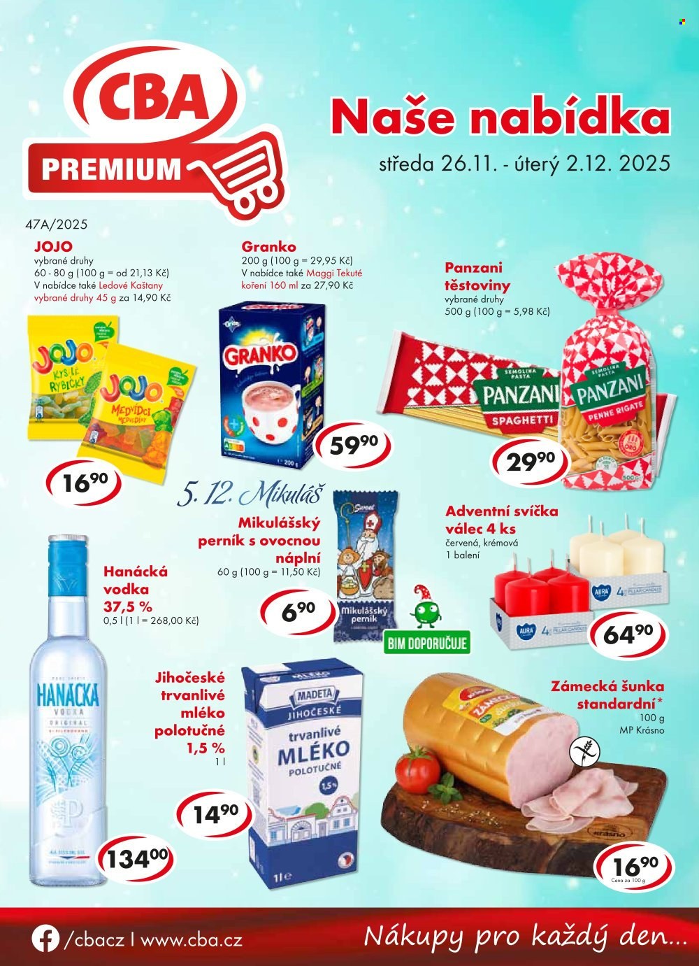 Leták CBA Premium - 26.11.2025 - 2.12.2025. Strana 1