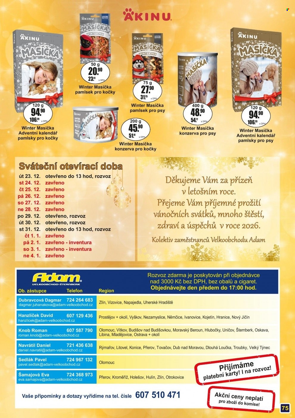 Leták Adam velkoobchod Šternberk - 1.12.2025 - 31.12.2025. Strana 75