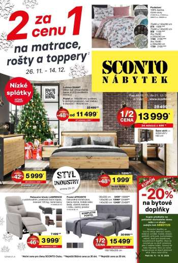 Leták SCONTO NÁBYTEK - 26.11.2025 - 21.12.2025.