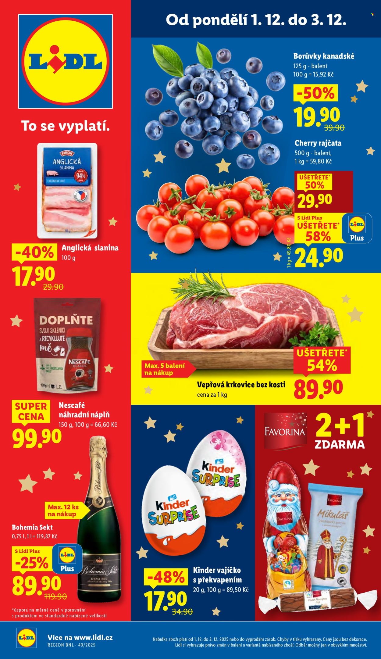 Leták Lidl - 1.12.2025 - 3.12.2025. Strana 1
