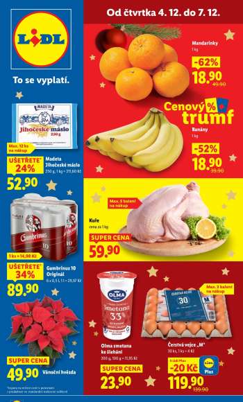 Leták Lidl - 4.12.2025 - 7.12.2025.