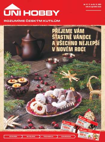 Leták UNI HOBBY - 27.11.2025 - 28.12.2025.