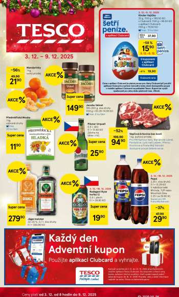 Leták TESCO - 3.12.2025 - 9.12.2025.