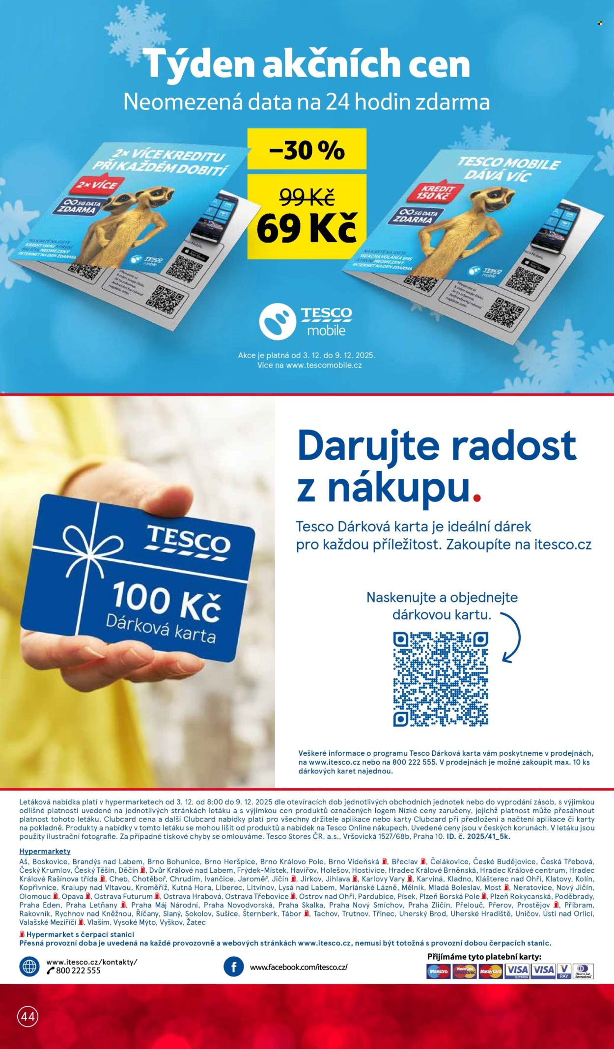 Leták TESCO - 3.12.2025 - 9.12.2025. Strana 44