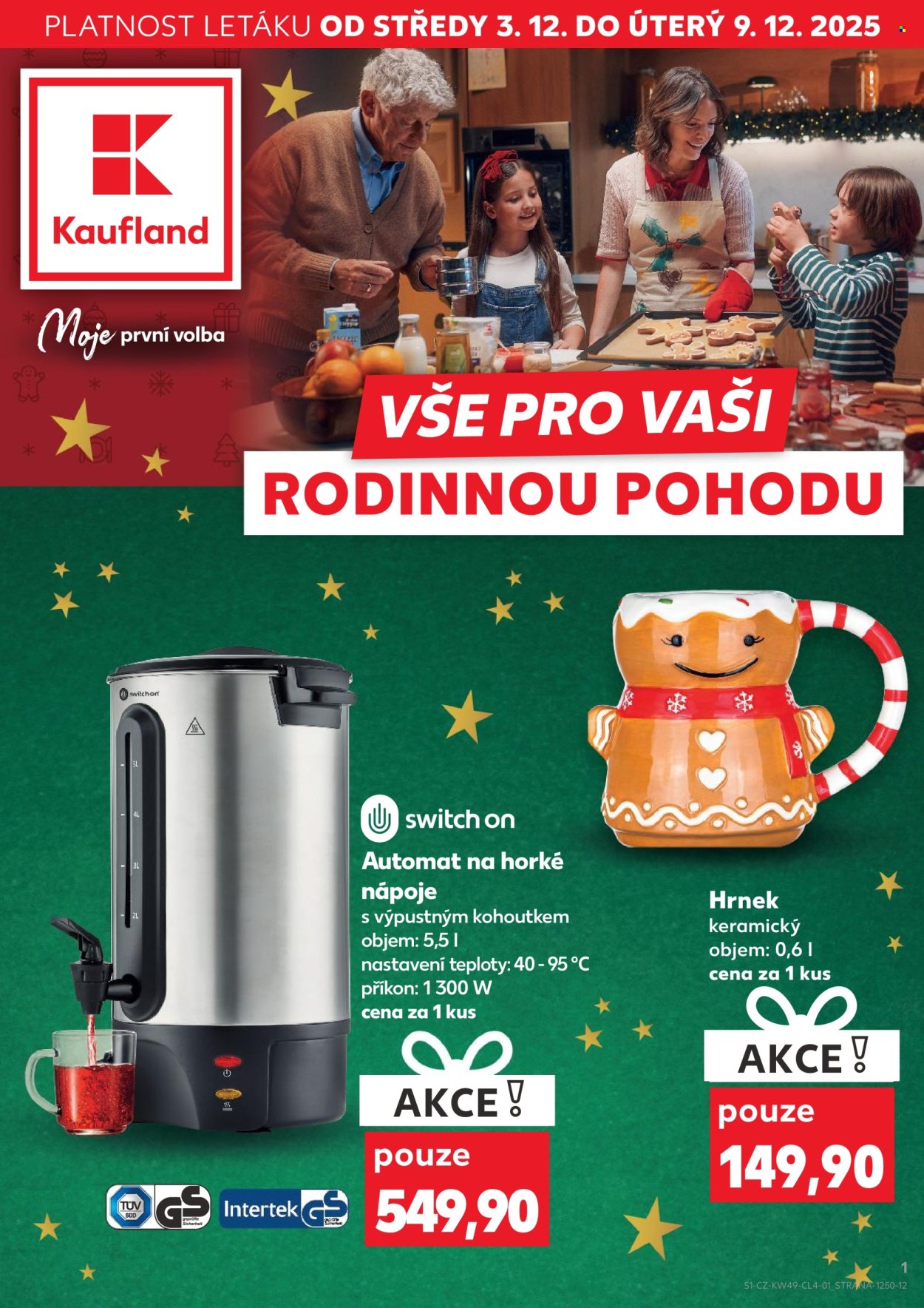Leták Kaufland - 3.12.2025 - 9.12.2025. Strana 1