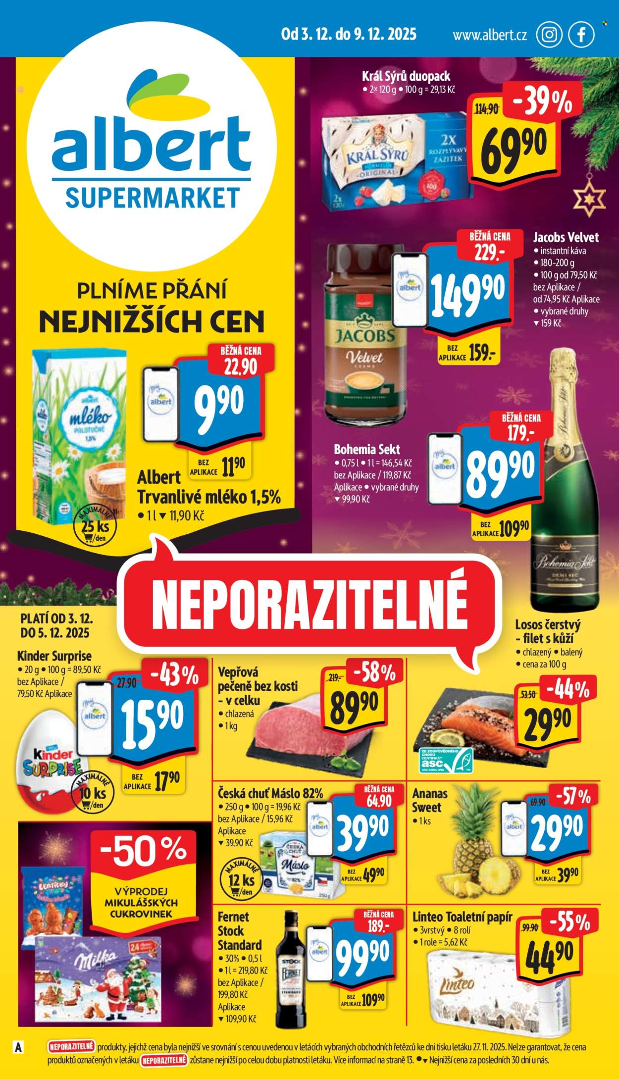Leták Albert Supermarket - 3.12.2025 - 9.12.2025. Strana 1