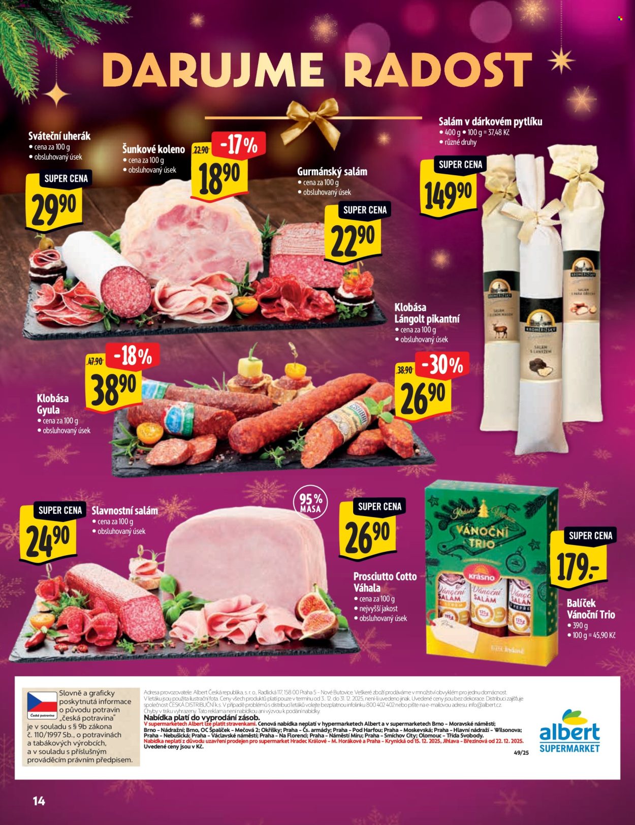 Leták Albert Supermarket - 3.12.2025 - 31.12.2025. Strana 14