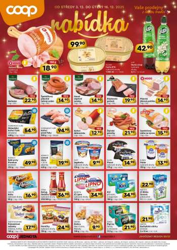 Leták coop JEDNOTA - 3.12.2025 - 16.12.2025.