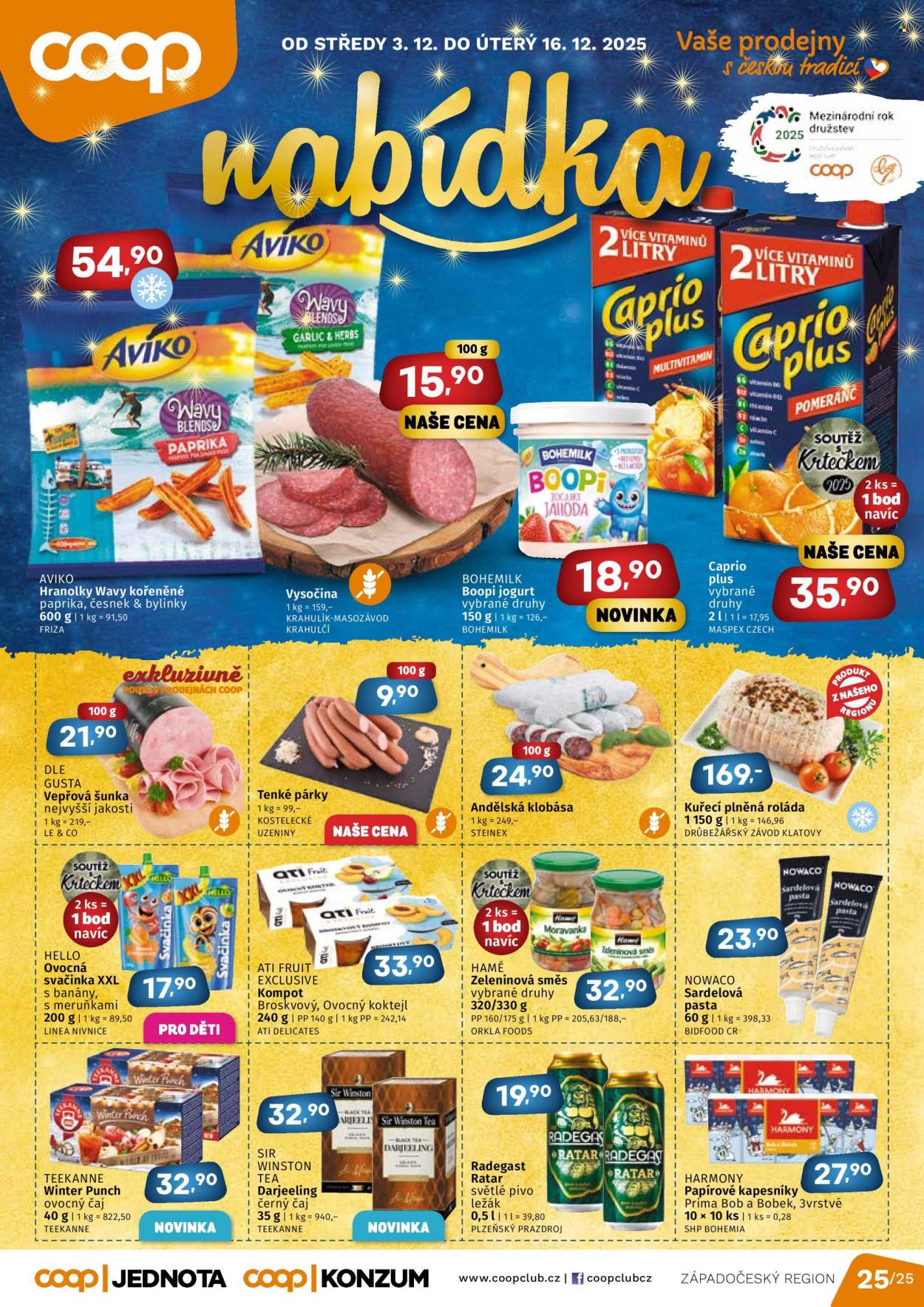 Leták coop JEDNOTA - 3.12.2025 - 16.12.2025. Strana 1