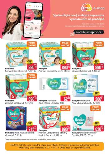 thumbnail - Pampers Harmonie Aqua vlhčené ubrousky 48 ks