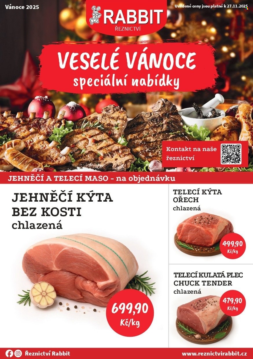 Leták RABBIT řeznictví. Strana 1