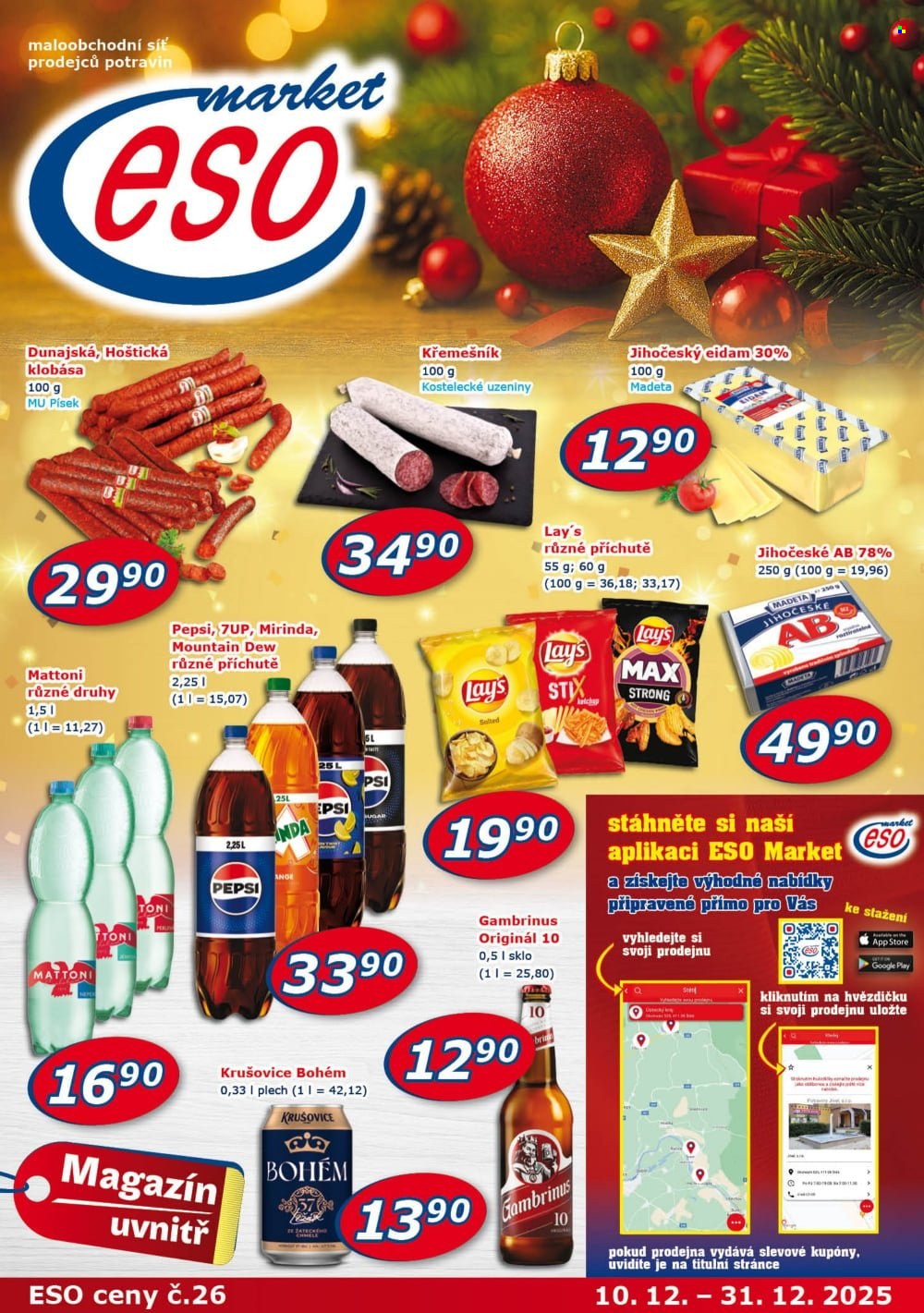 Leták ESO MARKET - 10.12.2025 - 31.12.2025. Strana 1