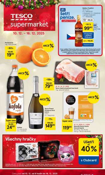 Leták TESCO supermarket - 10.12.2025 - 16.12.2025.